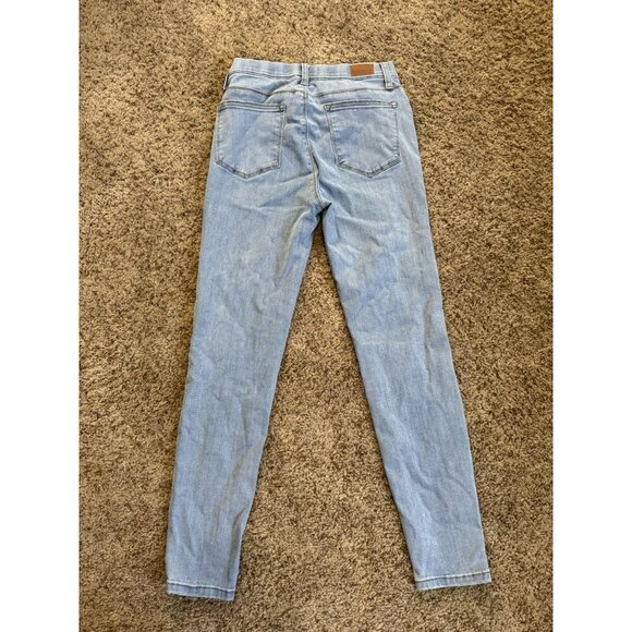 JUDY BLUE Jeans Pull On Skinny Fit Blue Stretch Denim Light Wash Sz 5/27 27x27 - Picture 2 of 7